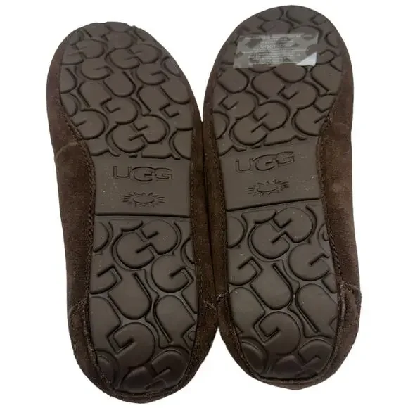 Authentic Ugg Olsen Slippers Indoor Outdoor Loafers Men's 8 Womens 9.5 Espresso